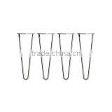 2 Rod Solid Steel 14 Inch Chrome Plating Metal Hairpin Cabinet Leg thumbnail-1