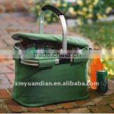 Collapsible Fabric Picnic Basket Cooler thumbnail-1