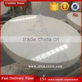 Coshine Round White Quartz Stone Dining Table Top thumbnail-2