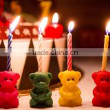 Happy Bear Birthday Candle for Children Celebration