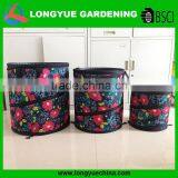 High Quality Oxford Folding Floral Garden Trash Bin