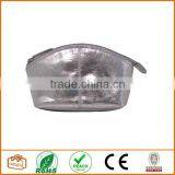 Leather Cosmetic Pouch Silver thumbnail-1