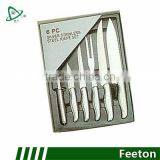 6pcs Silver Stainless Steel Knife Set thumbnail-1