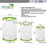 3 Piece Plastic Cutting Board Set - Acrylic Polypropylene Plastic - Dishwasher Safe thumbnail-4