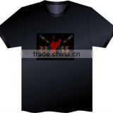 customized sound activated el t-shirt (factory price, good quality, timely shippment)