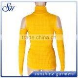 2017 Lady Fashion Off Shoulder Long Seleve Top thumbnail-3