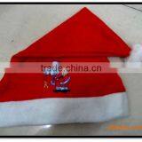 Promotional Red Color Adults Christmas Hat With White Ball thumbnail-1