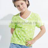 Wholesale New Design v Neck Full Printing Cotton Kids t Shirts Manufacture thumbnail-2