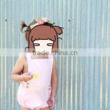 Hot Sale Boutique Baby Clothes Kid Clothing Pink Cotton Romper Design thumbnail-3