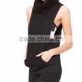 Yoga Frost Winter Vest in Black Heather Gym Singlets thumbnail-3