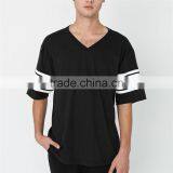 Hot Sale v Neck Two Tone t- Shirt Wholesale thumbnail-2