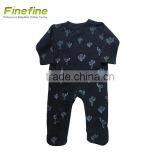 Long-Sleeved Cotton Baby Clothes One Piece Winter Design Smocked Baby Romper thumbnail-2