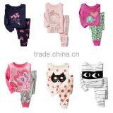 S32671W High Quality 100% Cotton Soft Wear Cartoon High Printed Kid's Pajamas Children Sleepwear thumbnail-1