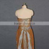 Orange Taffeta Strapless Long Evening Dress 2017 thumbnail-5