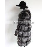 Myfur New Fashion Winter Warm Whole Pelt Desin Silver Fox Fur Coat for Women thumbnail-3