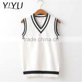 Hot Sale Boy White Cool School Uniform Sweater Vest thumbnail-3