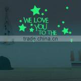 Hi Visibility Glow in the Dark Wall Sticker for Sleeping Room / Beautiful Fluorescent Keyboard Sticker thumbnail-3