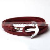 Cool Charm Anchor Wrist Band Men Leather Bracelet thumbnail-5