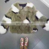 Round Collar Tea Green Color Fox Fur Coat, Blue Fox Red Fox Silver Fox Fur Mixed Fashion Short Size Coat S M L thumbnail-6