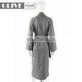 Custom Made Grey French Exquisite Cuffs Shawl Collar Wholesale Bathrobe Hotel for Men thumbnail-2