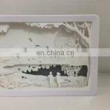 Led Papercut Paper Carving Night Light DIY Handmade 3D Paper Sculpture Lamp Creative Bedroom Decor Christmas thumbnail-1