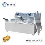 Fast Food Machines Double Tank Electric Fryer Machine Potato Chips Making Machine Stainless Steel Deep Fryer For Sale thumbnail-2