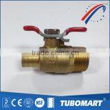 Trade Assurance 3/4" Butterfly Handle Forged Brass Male Ball Valve for Heater System thumbnail-2