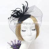Hair Accessories Hair Clip With Feather and Veil Fascinator Hat thumbnail-5