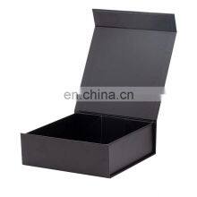 Bulk Premium Black Foldable Hard Cardboard Retail Scarves Packaging Magnetic Gift Box thumbnail-2