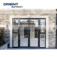 Commercial white aluminium aluminum glazed door mate casement glass interior entrance door