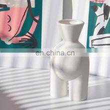 2021 Nordic White Vintage Minimalist Modern Abstract Handmade Medium Torso Sculptures for Home Decor Flower Vase thumbnail-2