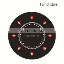 Latest Arrival Blue Green Anti Slip Casino Portable Texas Custom Round Table Poker Mat thumbnail-5