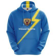 Men's Warm Sublimated Hoodie With Blue and Gold Colors thumbnail-1
