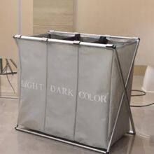 Laundry Hamper With X Aluminum Frame Dirty Laundry Bag For Travel Portable Hotel Laundry Bag thumbnail-3