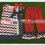 American 4th of July Girls Clothes New Baby Summer Patriotic Clothing Set Infant Girls Dress Outfits thumbnail-4