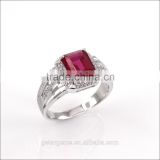 Wholesale synthetic ruby silver 925 man ring fashion 2015
