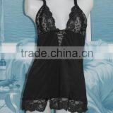 Sexy Mature Baby Doll Lingerie Baby Doll Fashion Lace Open Transparent ,nylon/spandex Underwear thumbnail-1