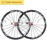700C Carbon Wheels Clincher Road Carbon Rims 21mm Width Bicycle Wheelset With Titanium Quick Release 38C thumbnail-1