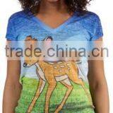 T-shirts with custom design new sublimation printed woman style