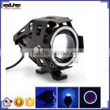 BJ-SPL-008 New Arrival Custom Black 12V Motorbike Motocross Angel and Devl Eye Motorcycle Spot LED Light thumbnail-1