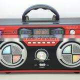 Double Colorful Light Digital Display Portable Hifi Amplifier Speaker Radio