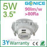 AC100-240V High Quality Non-isloated Driver 3.5inch 5W Led Ceiling Downlights thumbnail-2
