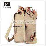 Customized Drawstring Backpack for Colleage Students Fashion Products Design Your Logo Canvas Drawstring Backpack