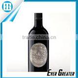 Custom adhesive label metal sticker soft aluninum metal sticker custom metal wine label design