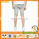 Light Grey Super Skinny Destroyed Wash Denim Shorts Jeans Shorts With Spray Coating For Men thumbnail-4