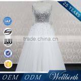 WD7 Hot Sale Senior Hand-made Grade A Crystal and Beaded Wedding Dresses thumbnail-1