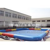 Square PVC tarpaulin inflatable above ground swimming pool