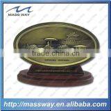 Souvenir Oval Shape Metal Commemorative Plates