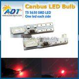 Canbus T10 194 Wedge/ BA9S/PCB Plug 2XSMD5630 LED Bulb on the Top Red Color