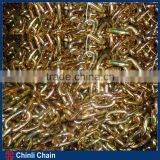 NACM96 Standard Transport Link Chain,US Standard G70 Link Chains ,Gold Zinc Plated welded Link Chains